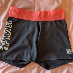 Pink workout shorts